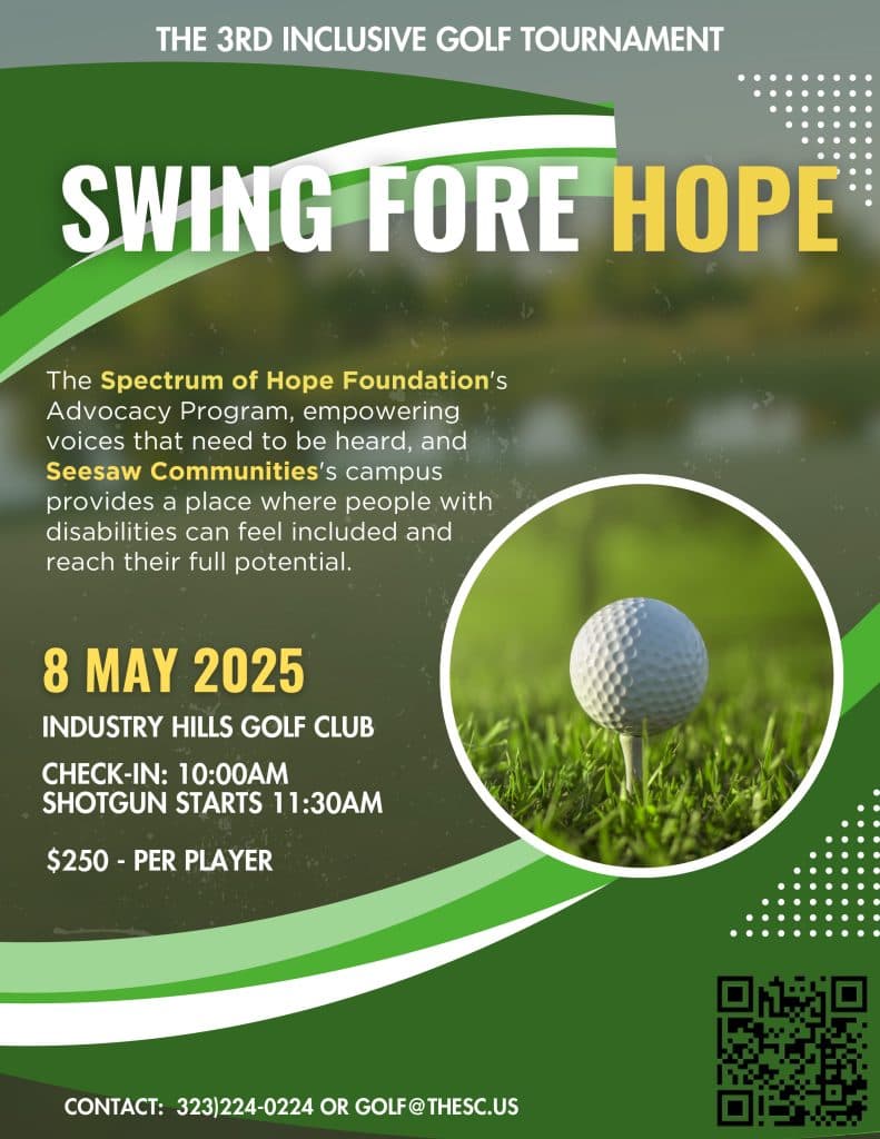 Third Swing Fore Hope Golf Tournament event poster.