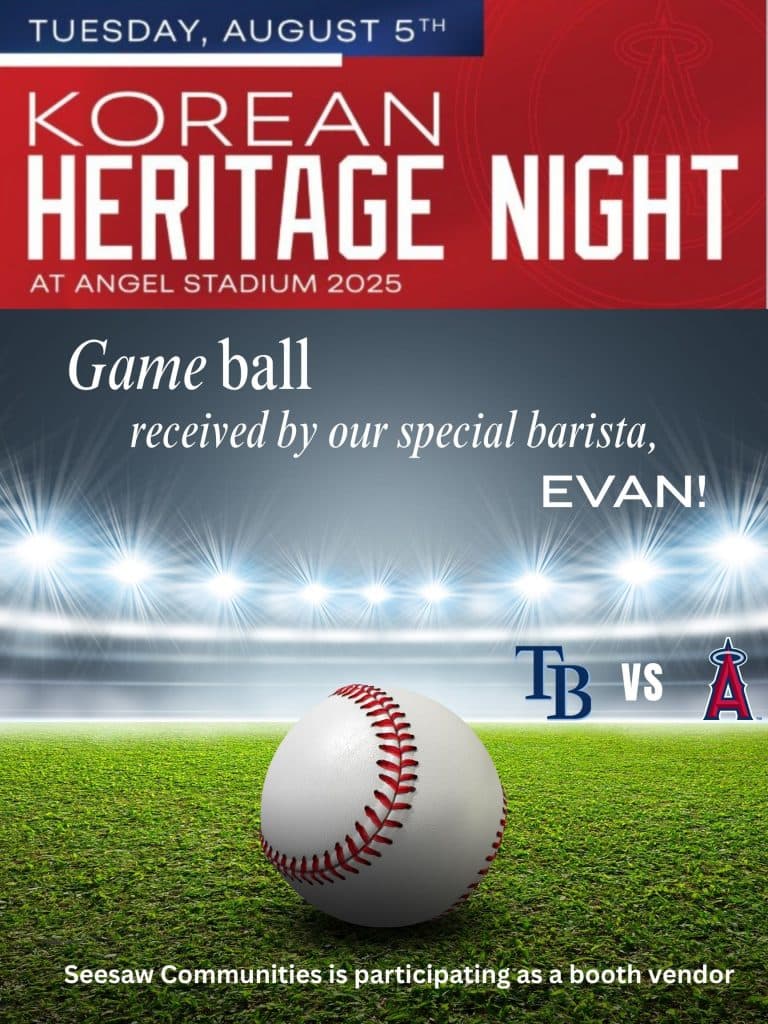 Korean Heritage Night at Angels Stadium event poster.