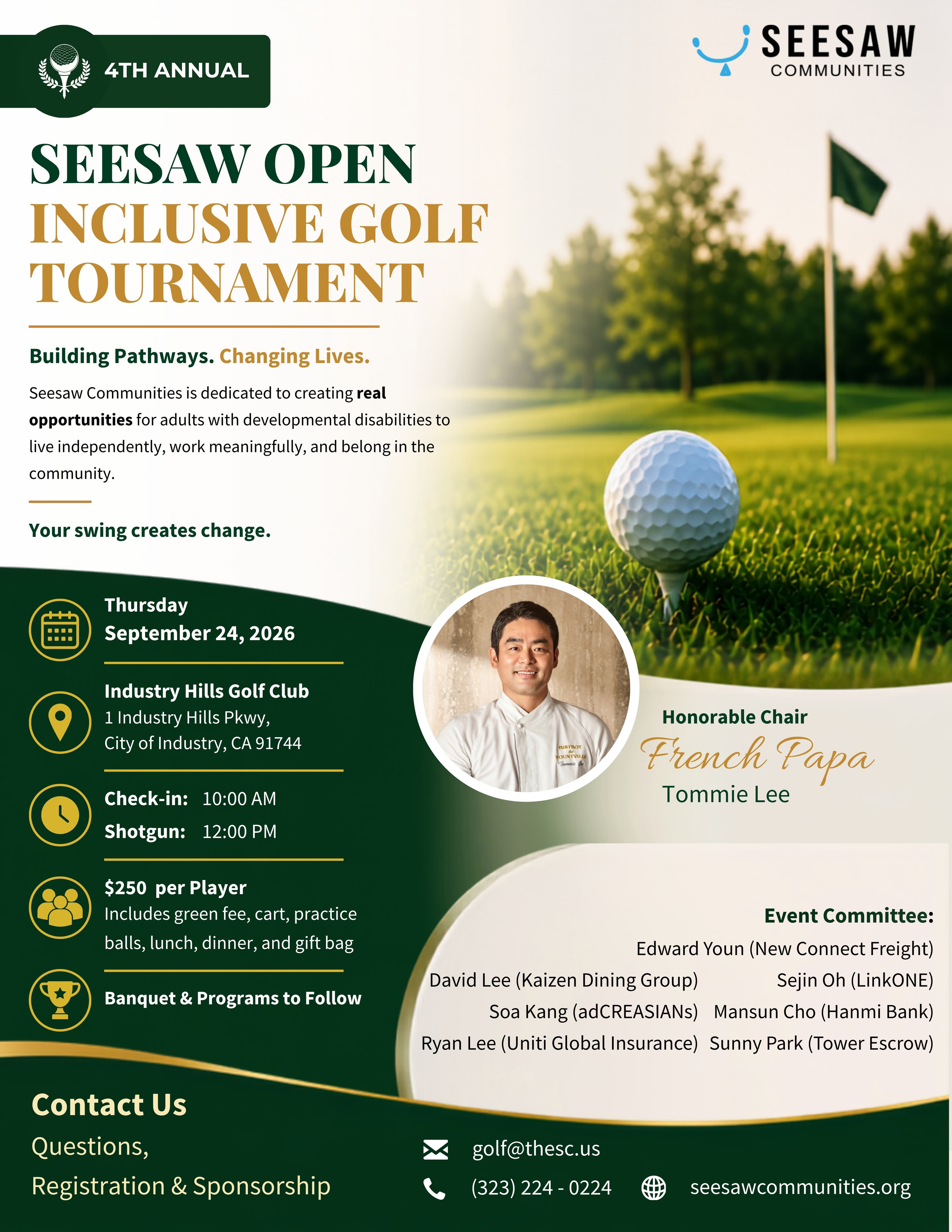 4th Annual Seesaw Communities Inclusive Golf Tournament